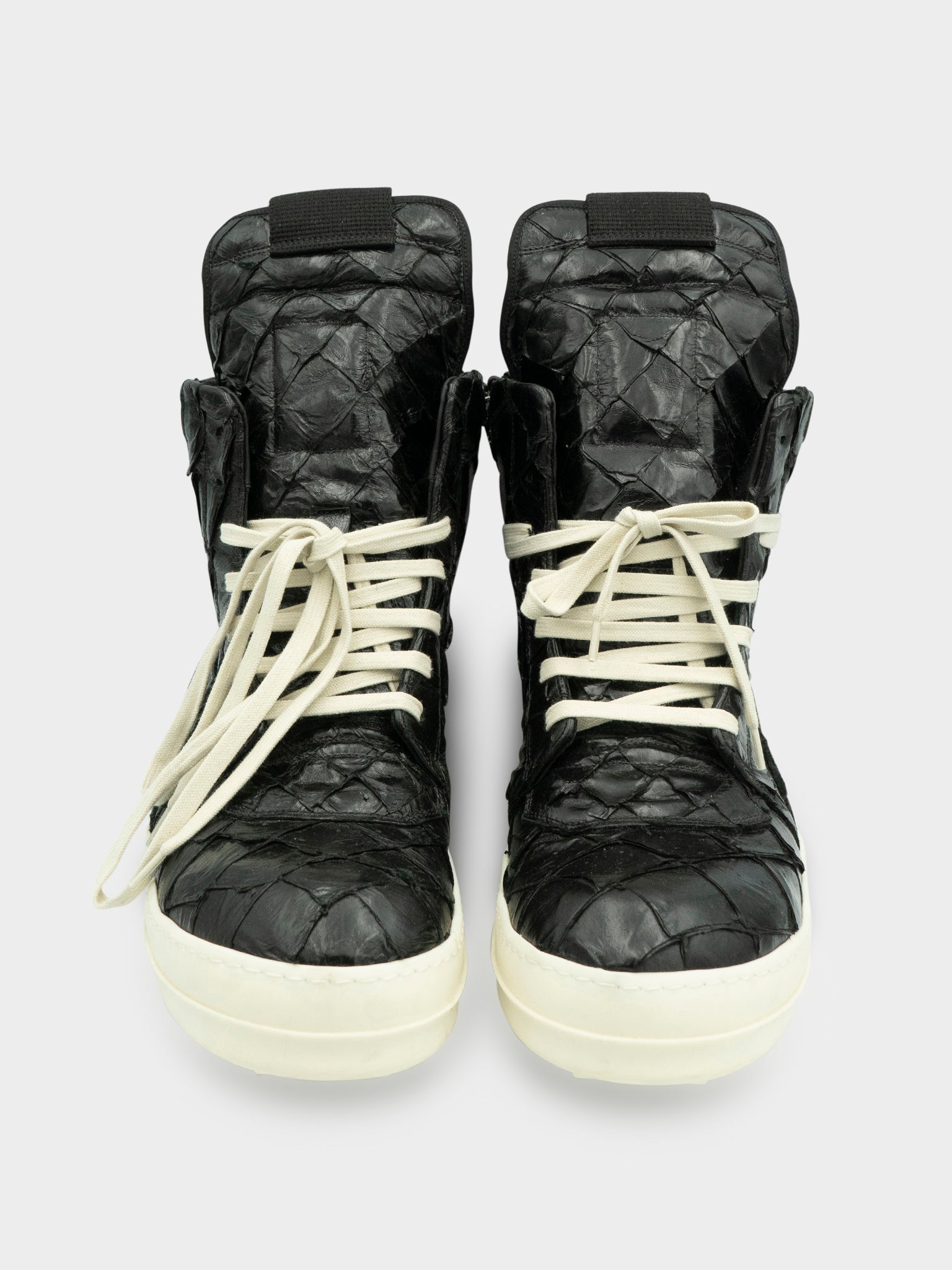 靴 rick owens pirarucu geobasket 16FW Rick Owens: Pirarucu Geobasket Sneakers | Groupie
