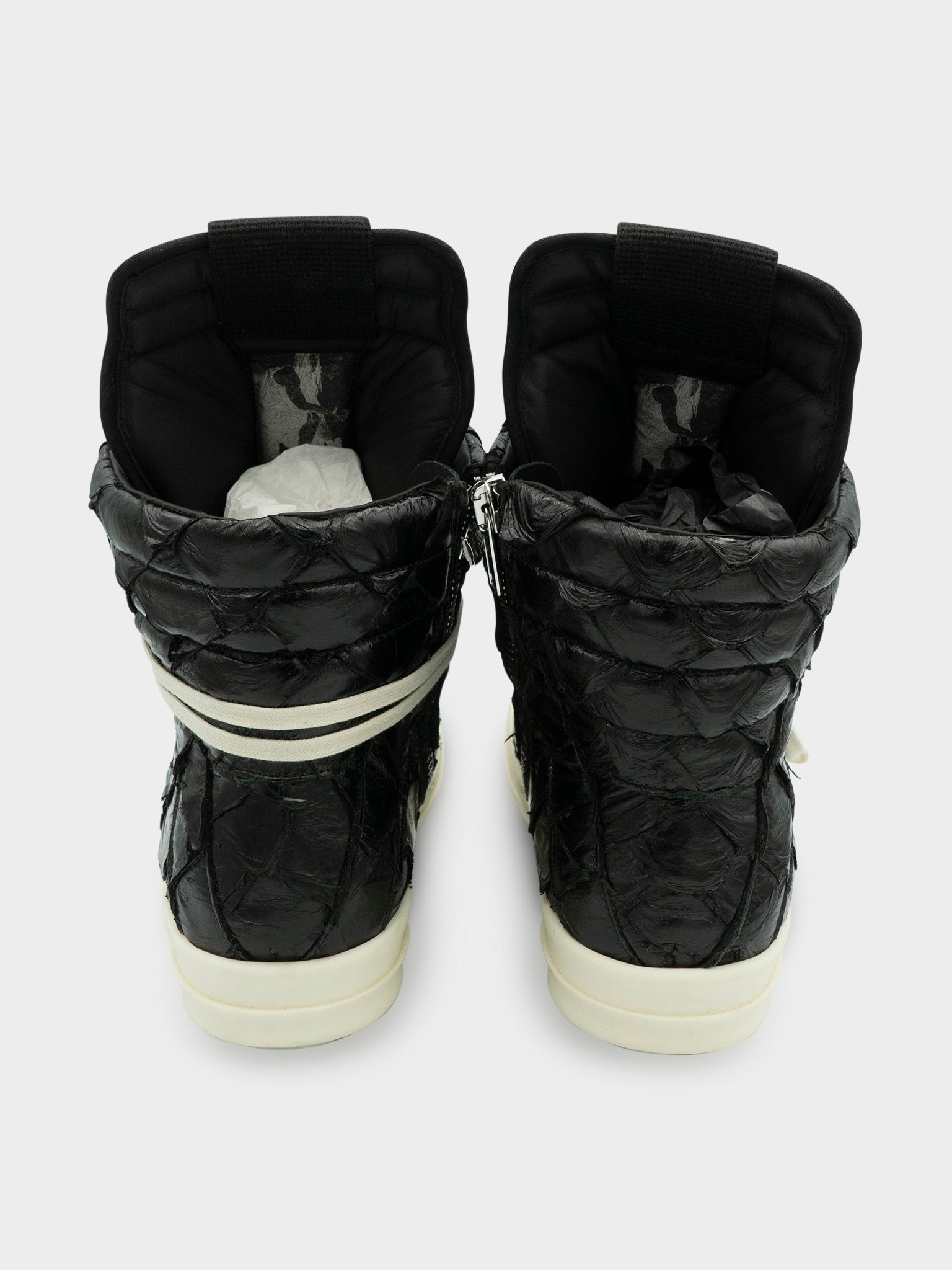 Rick Owens: Pirarucu Geobasket Sneakers | Groupie
