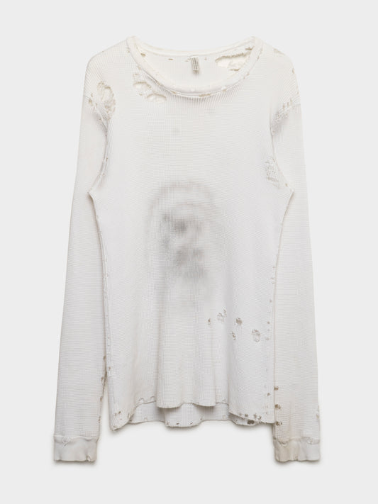 Distressed Thermal Longsleeve Shirt