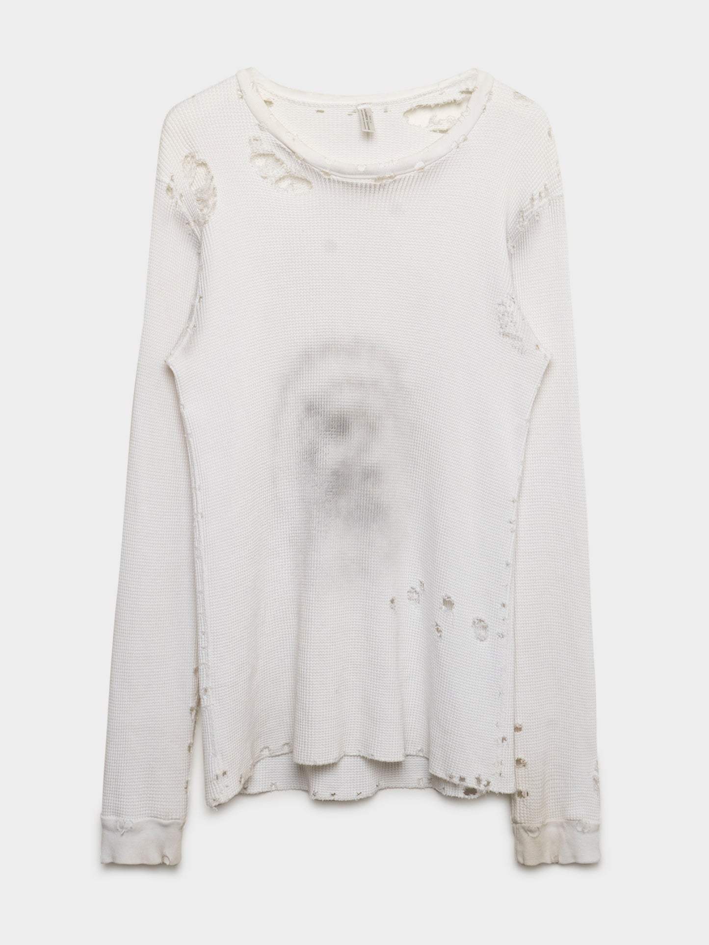 Distressed Thermal Longsleeve Shirt