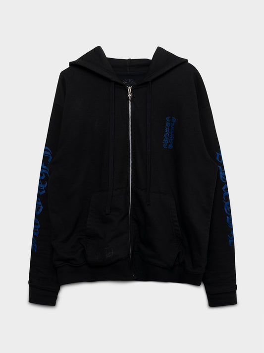 Blue Logo Zip-Up Hoodie