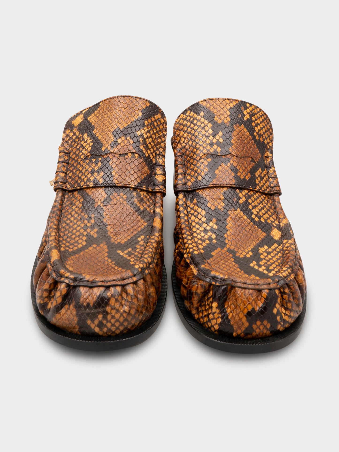 Snakeskin Mules