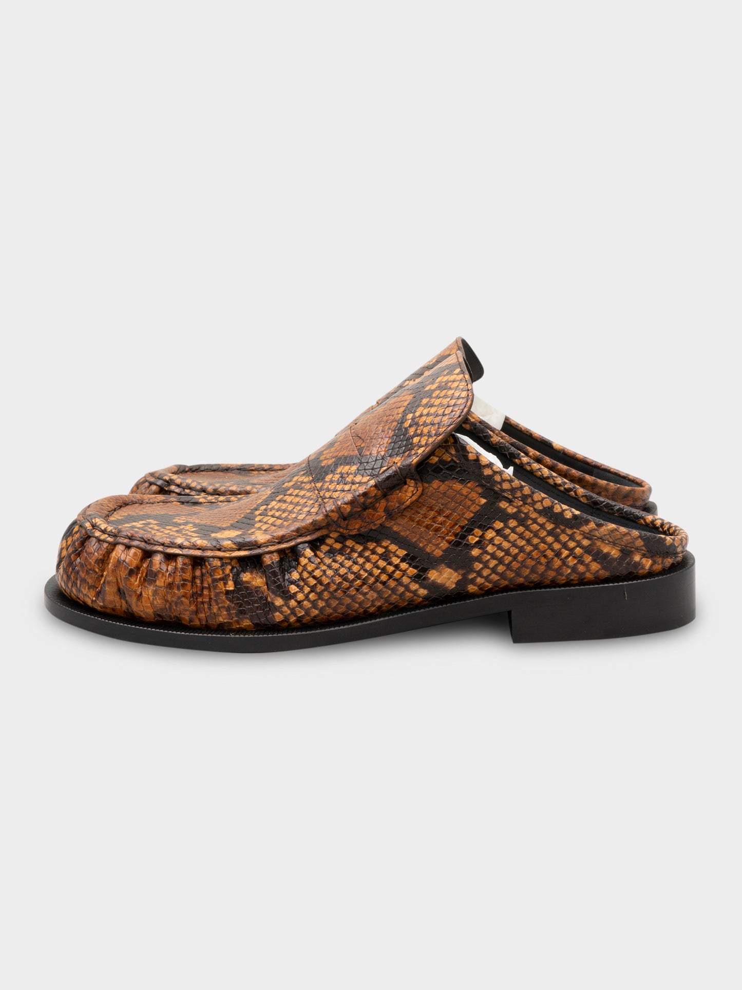 Snakeskin Mules