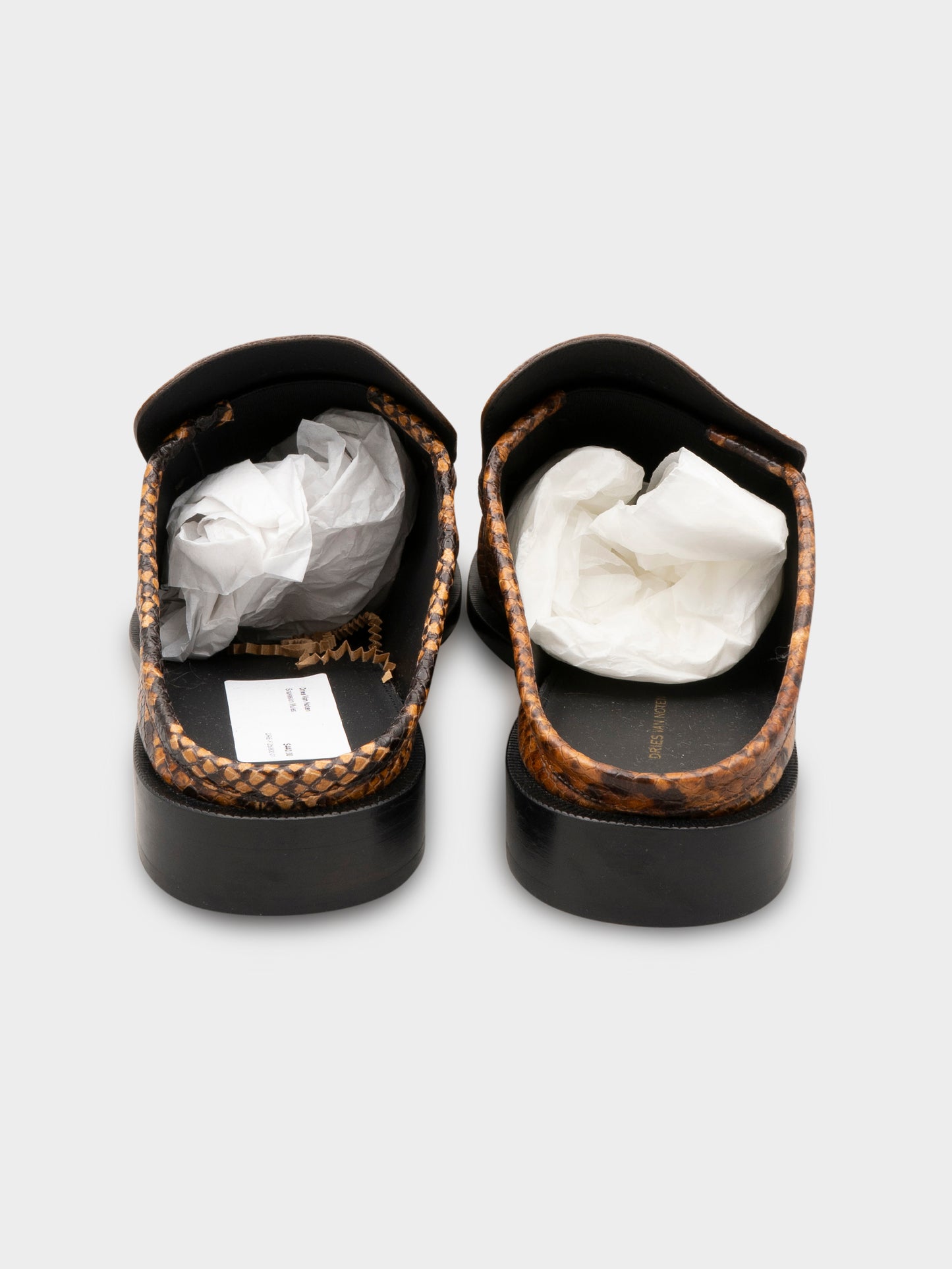 Snakeskin Mules
