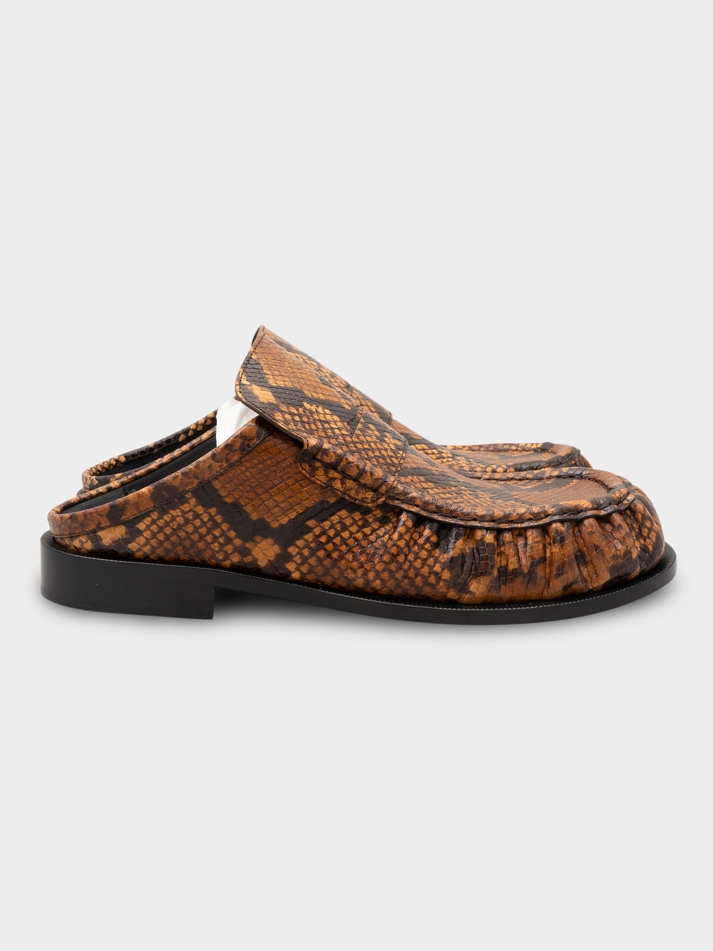 Snakeskin Mules