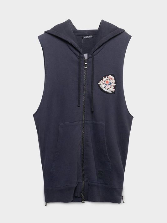 SS11 Sleeveless Crest Hoodie