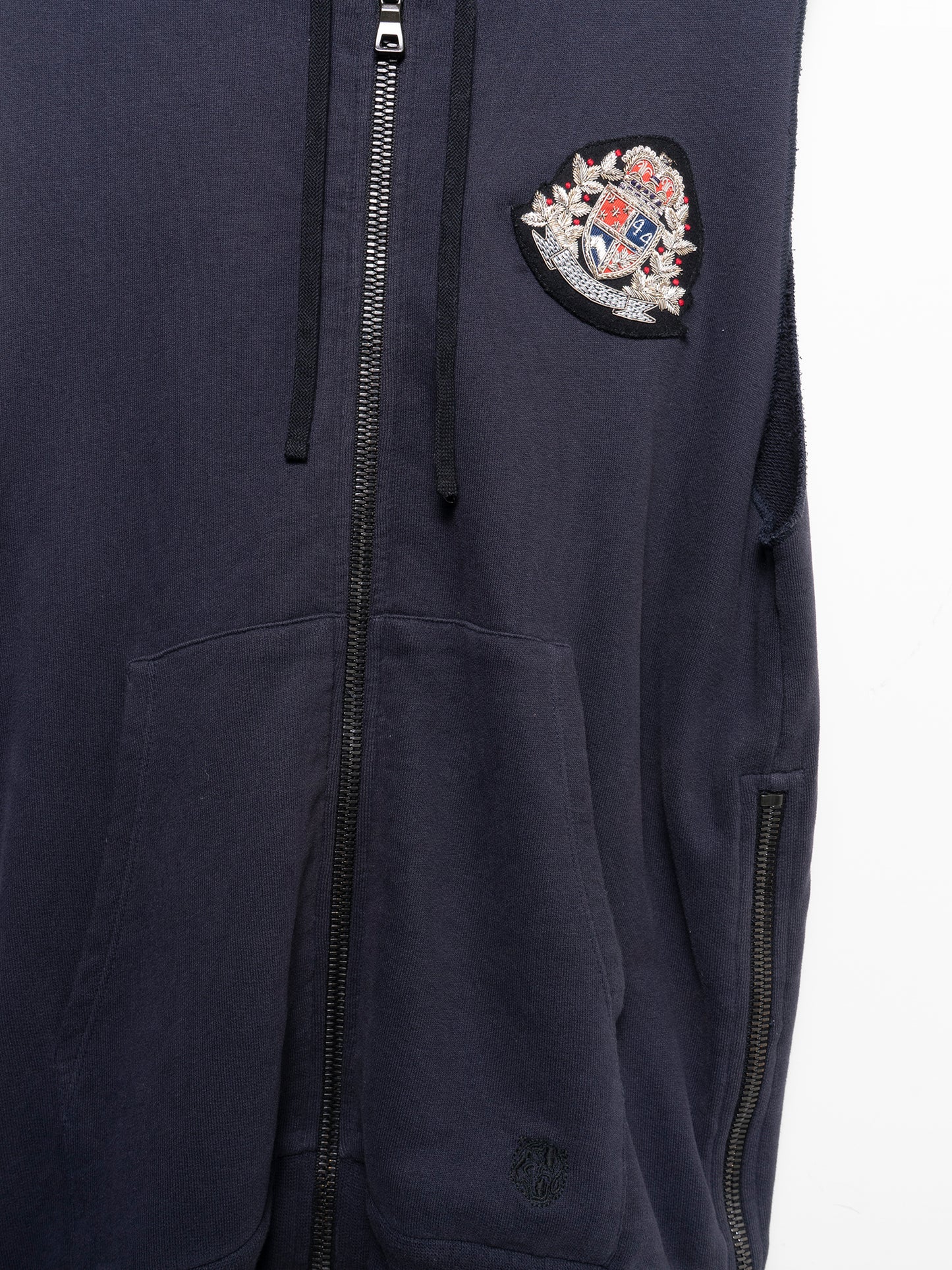 SS11 Sleeveless Crest Hoodie