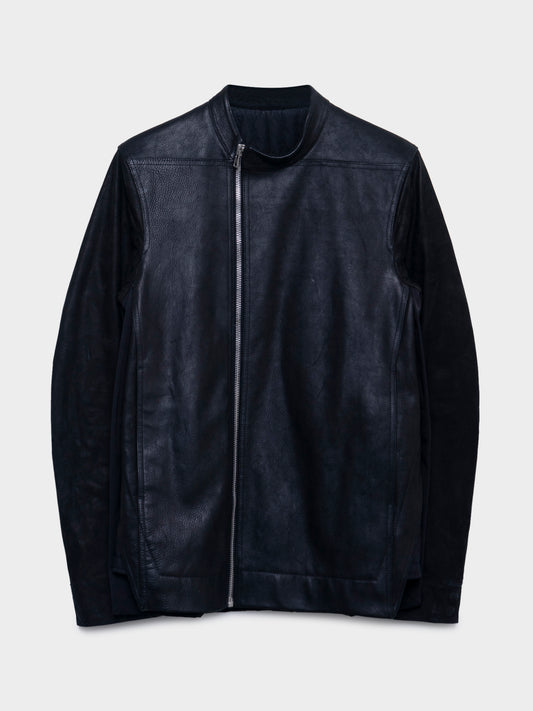 ‘Moody’ Padded Leather Cafe Racer Jacket