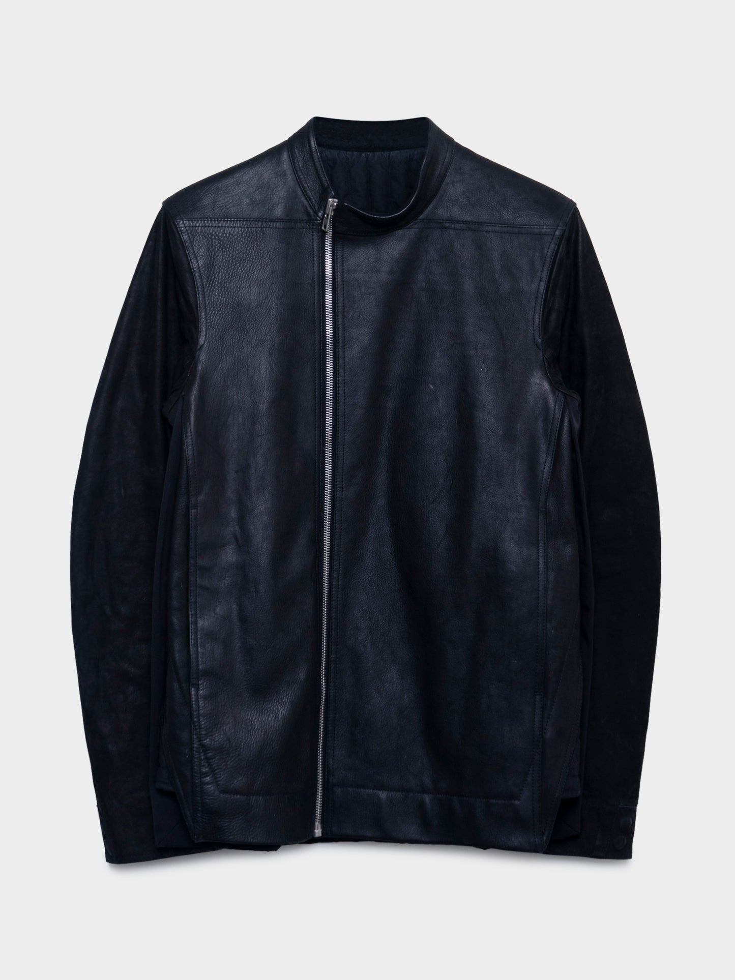 ‘Moody’ Padded Leather Cafe Racer Jacket