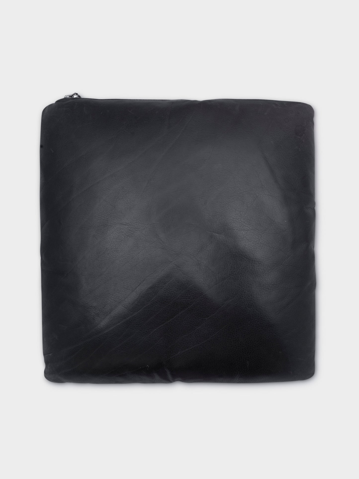 Patched Leather Pillow