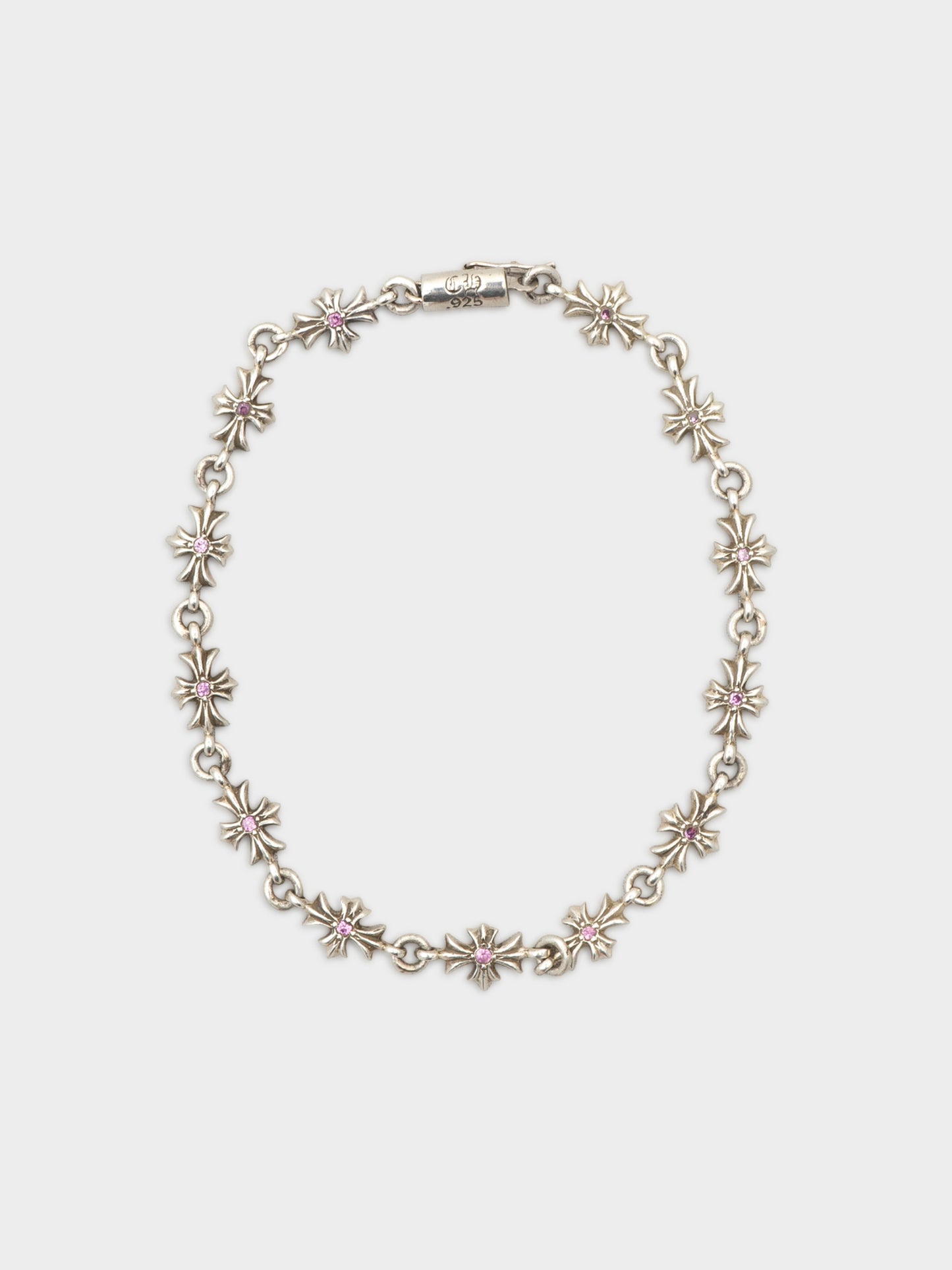 Pink Sapphire Tiny E Bracelet