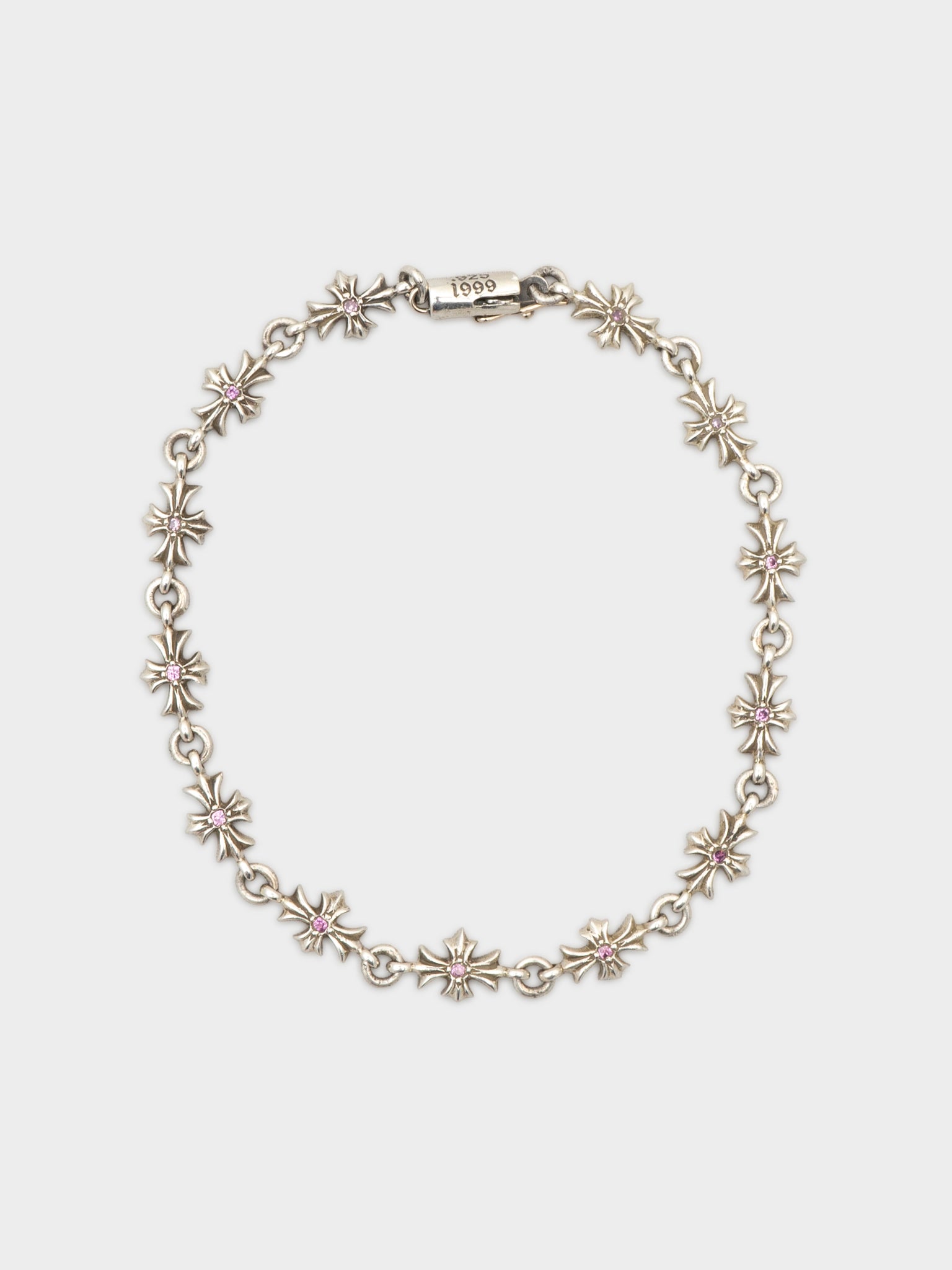 Chrome Hearts: Pink Sapphire Tiny E Bracelet | Groupie