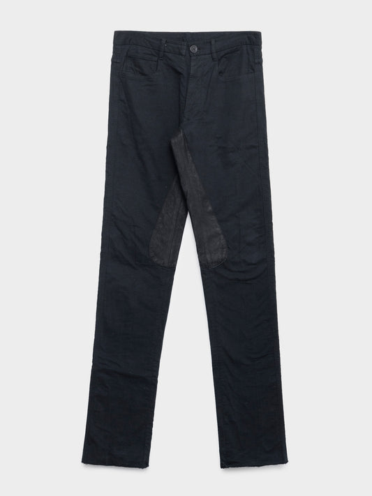 ‘Creatch’ Leather Trimmed Moleskin Pants