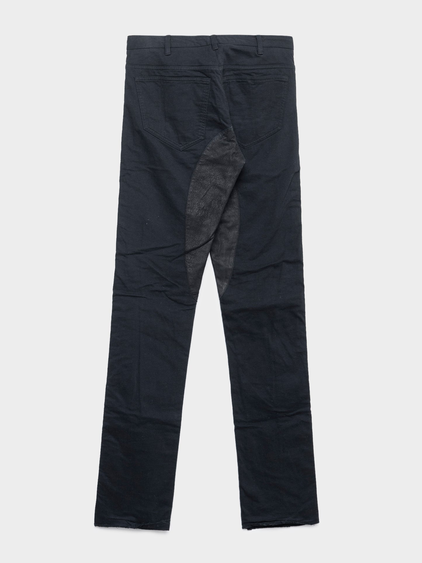 ‘Creatch’ Leather Trimmed Moleskin Pants