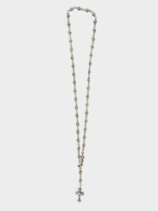 Tiny E Rosary Necklace
