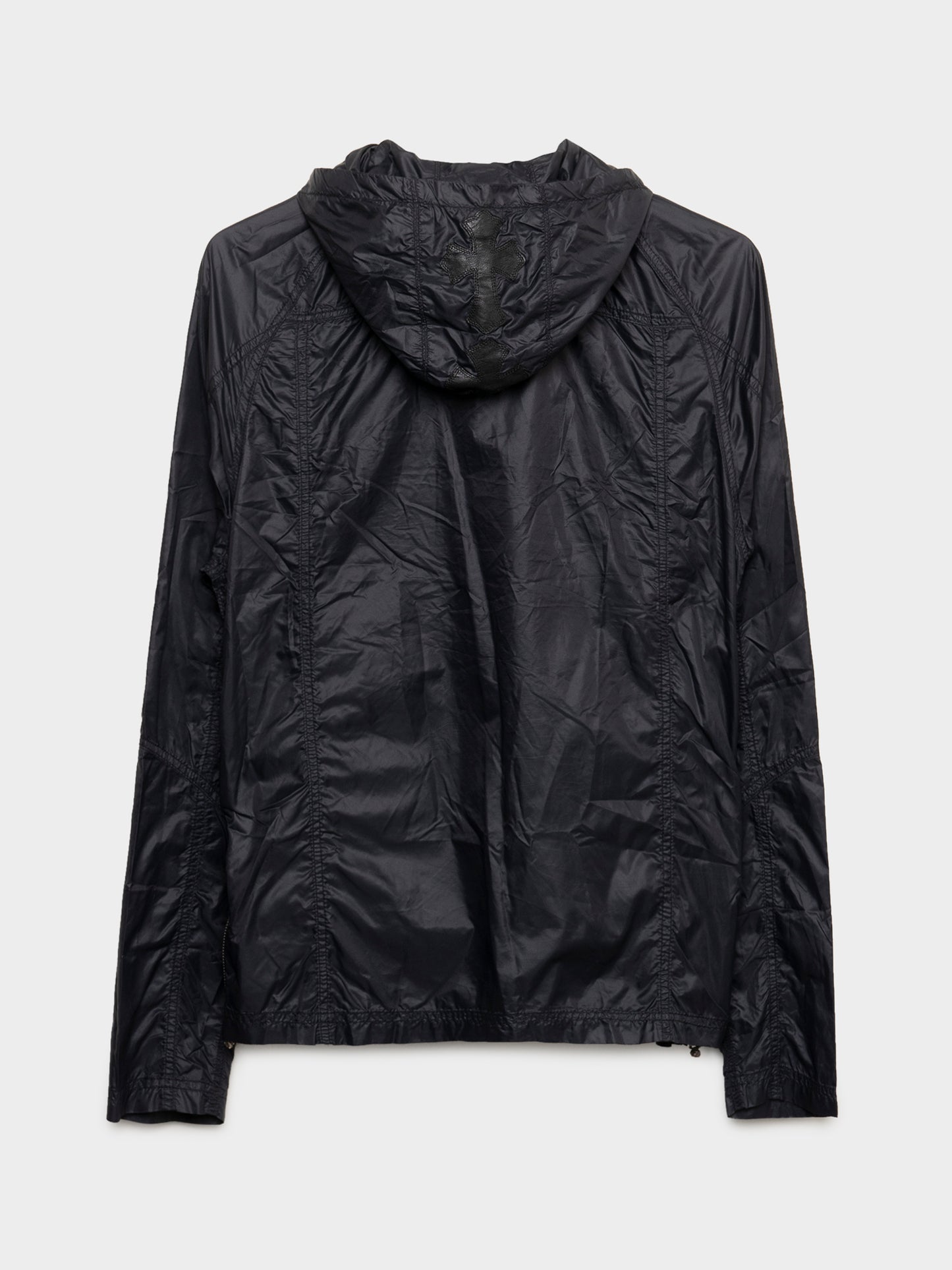 1/2 Zip Patched Hooded Windbreaker