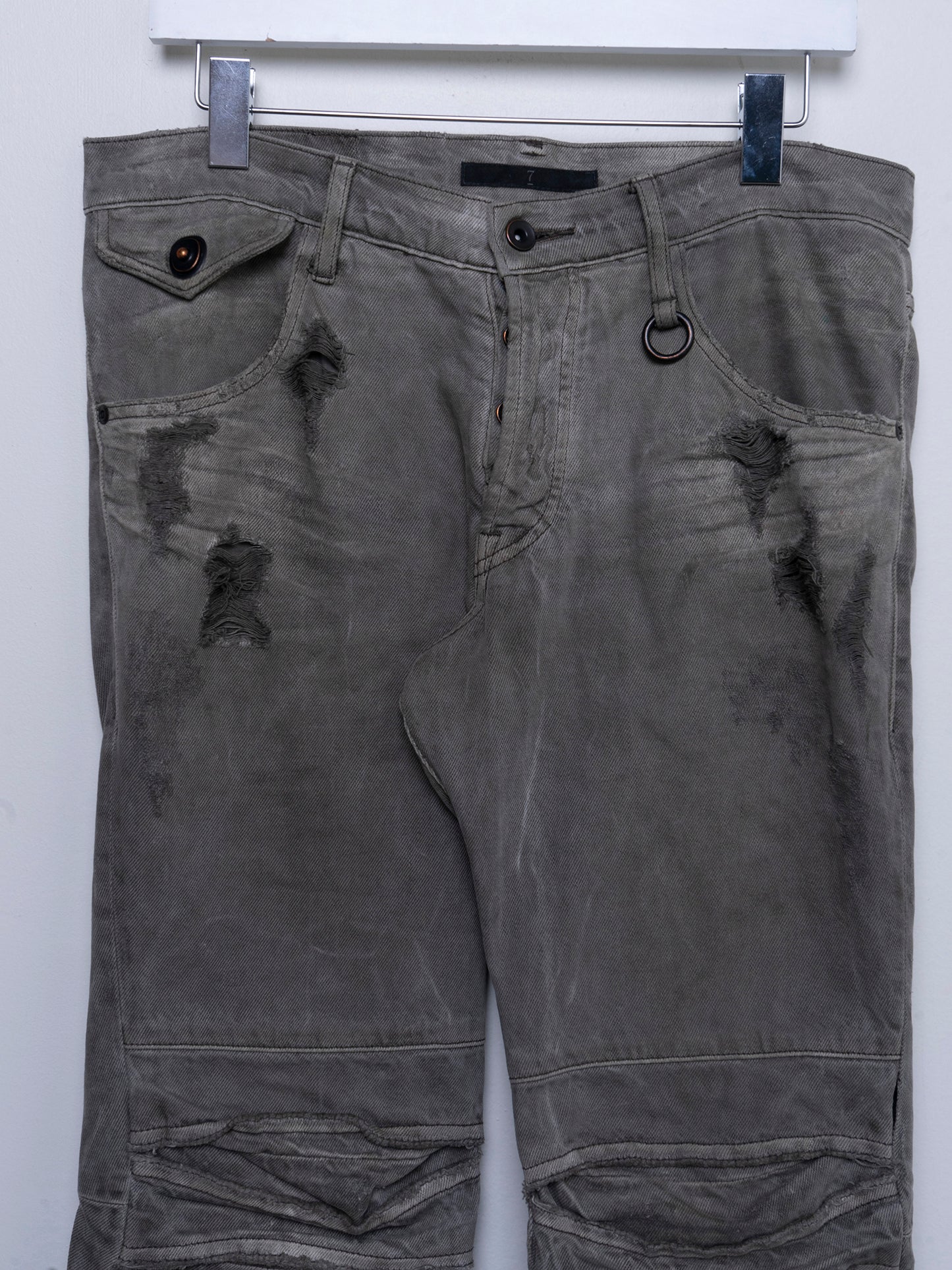 Distressed J-Cut Jeans