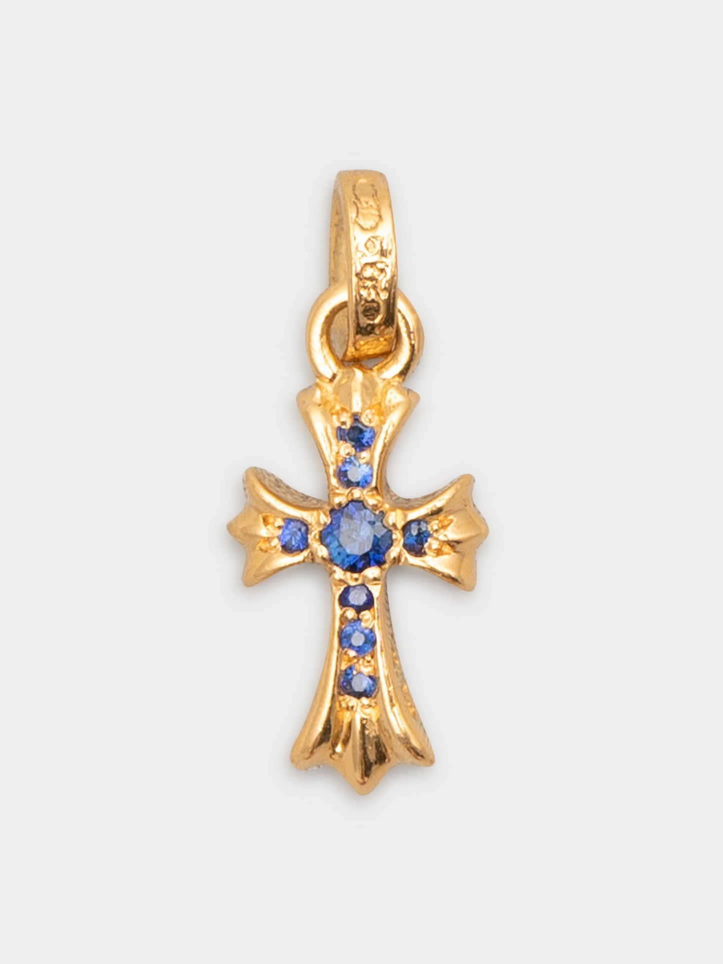 22k Pavé Blue Sapphire Baby Fat Pendant