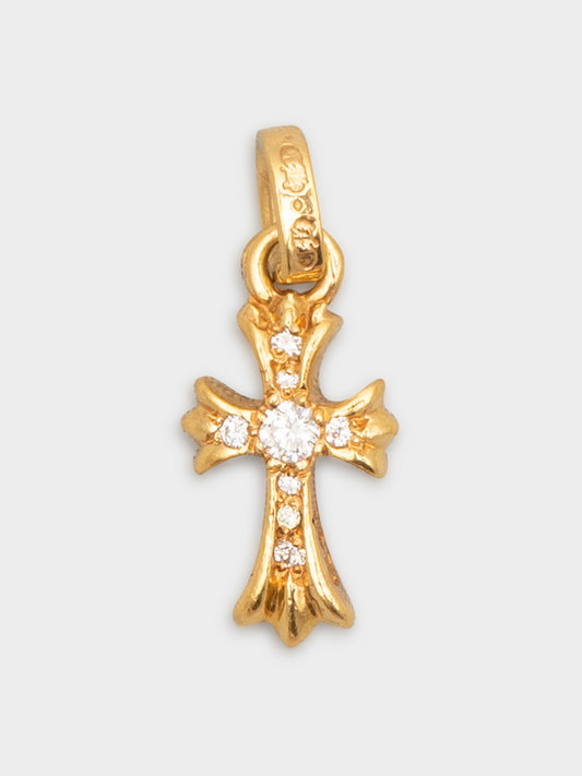 22K Pavé Diamond Baby Fat Pendant