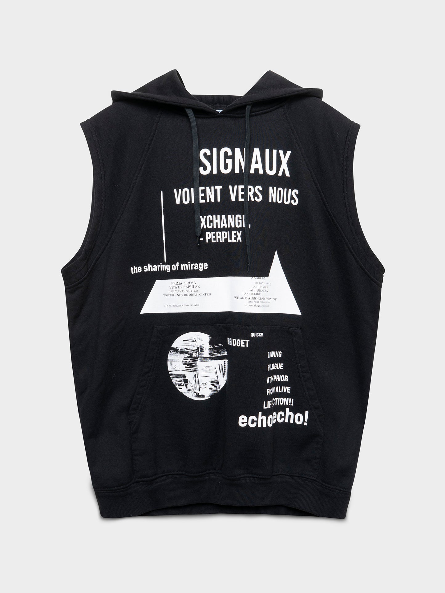 FW18 Raf Simons Signaux Sleeveless Hoodie