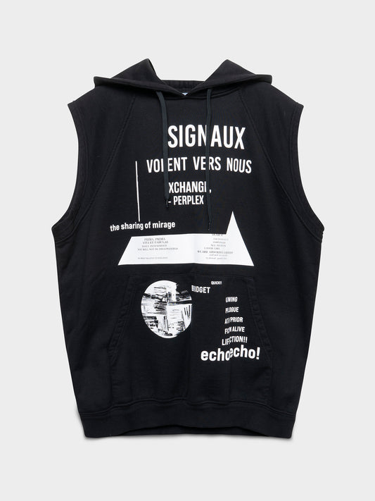 FW18 Raf Simons Signaux Sleeveless Hoodie