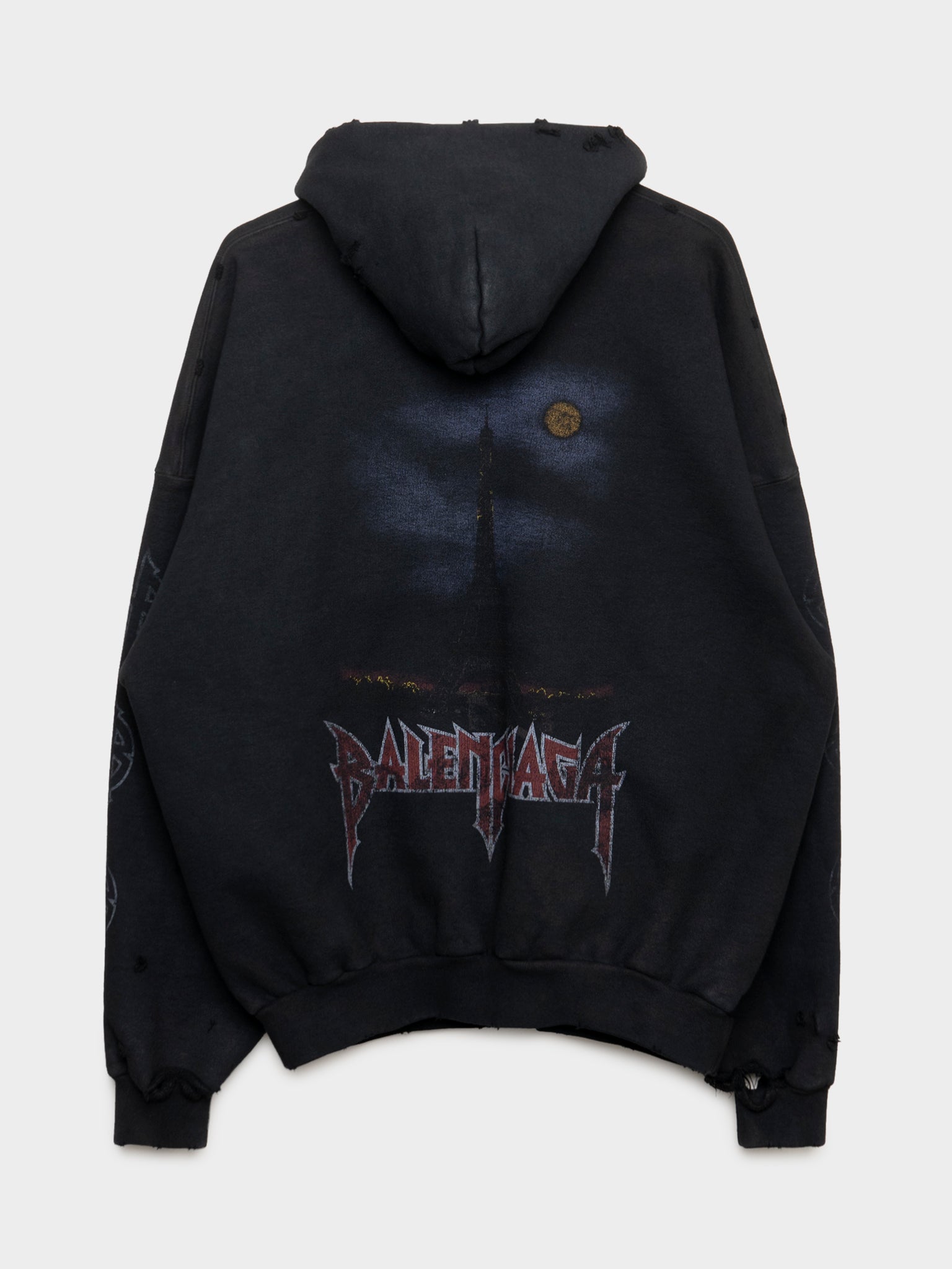 Balenciaga: Heavy Paris Moon Zip-Up Hoodie | Groupie
