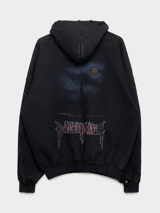 Heavy Paris Moon Zip-Up Hoodie