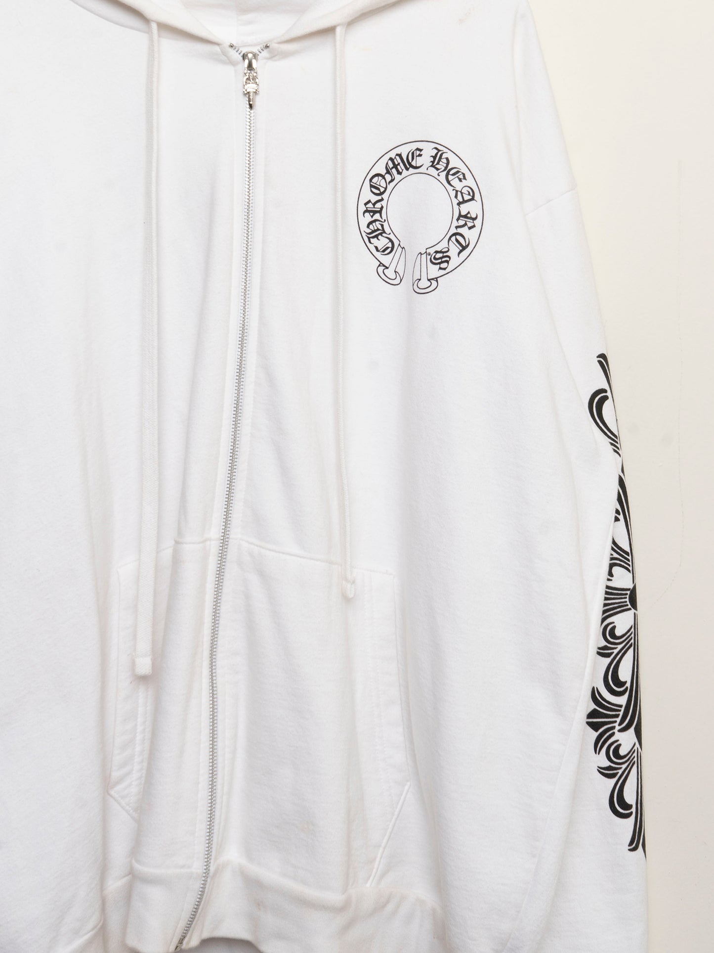 Floral Horseshoe Zip-Up Hoodie