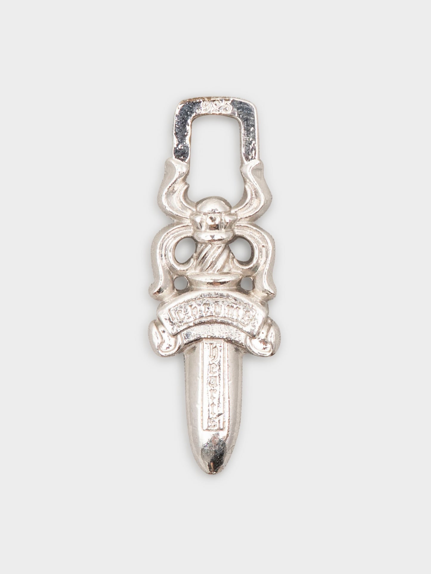 Rhodium Dagger Pendant