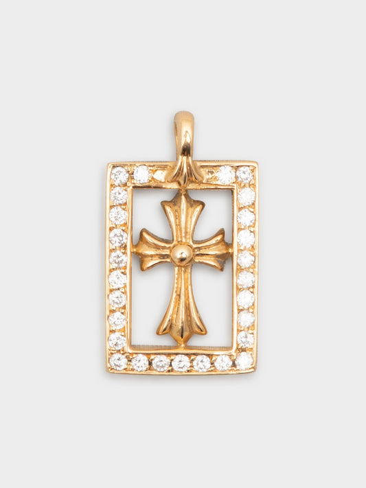 22k Diamond Baby Fat Frame Pendant