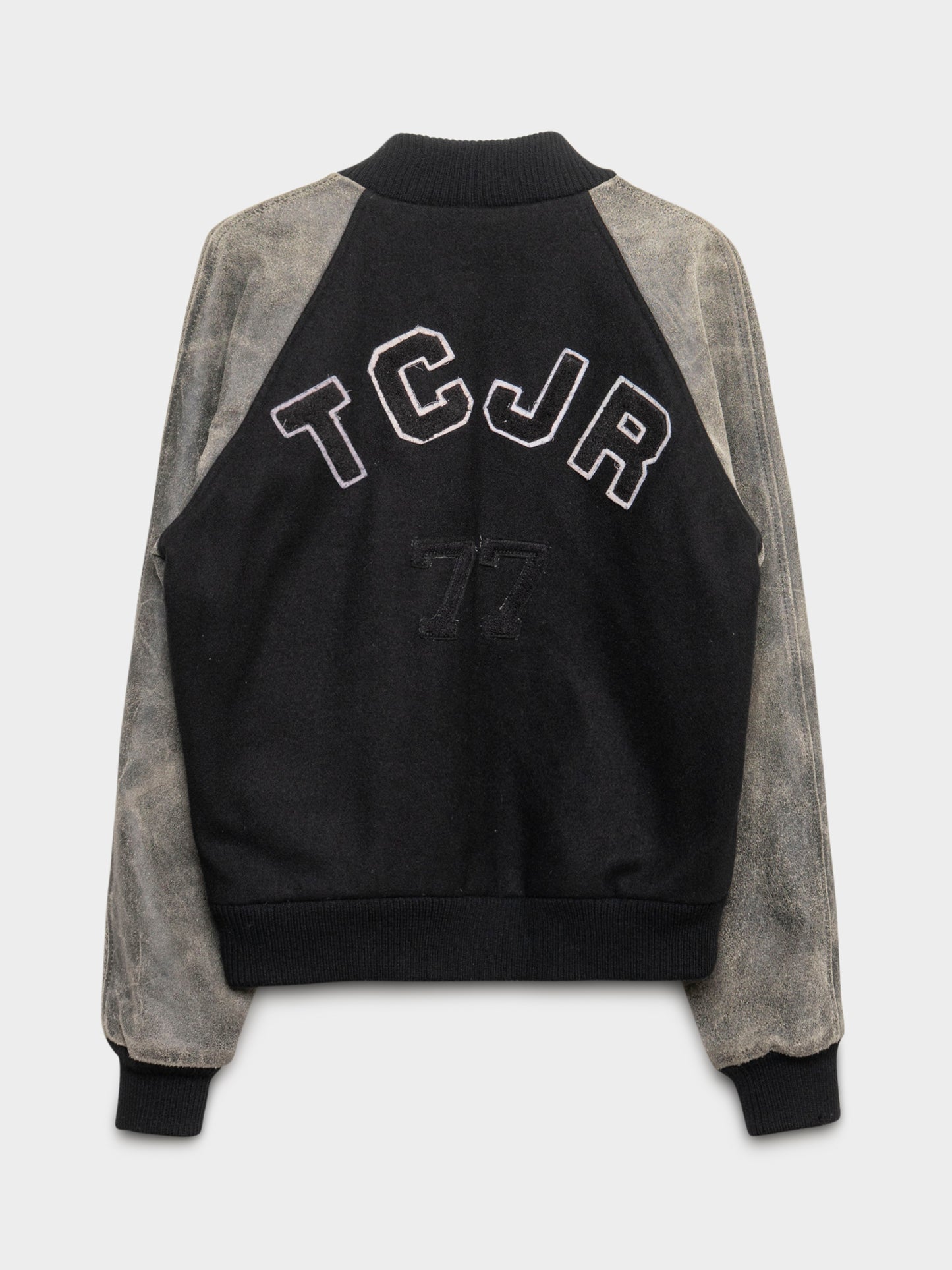 'Virginia Creeper' Blistered Leather Varsity Jacket