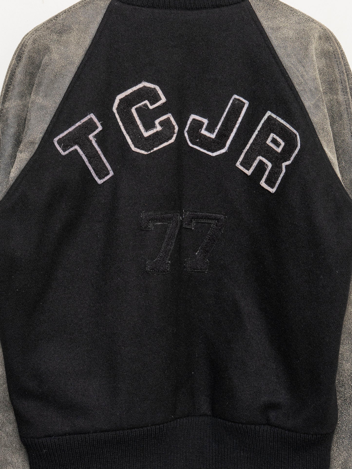 'Virginia Creeper' Blistered Leather Varsity Jacket