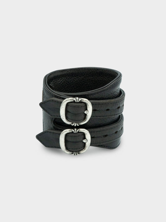 Double Gunslinger Leather Bracelet
