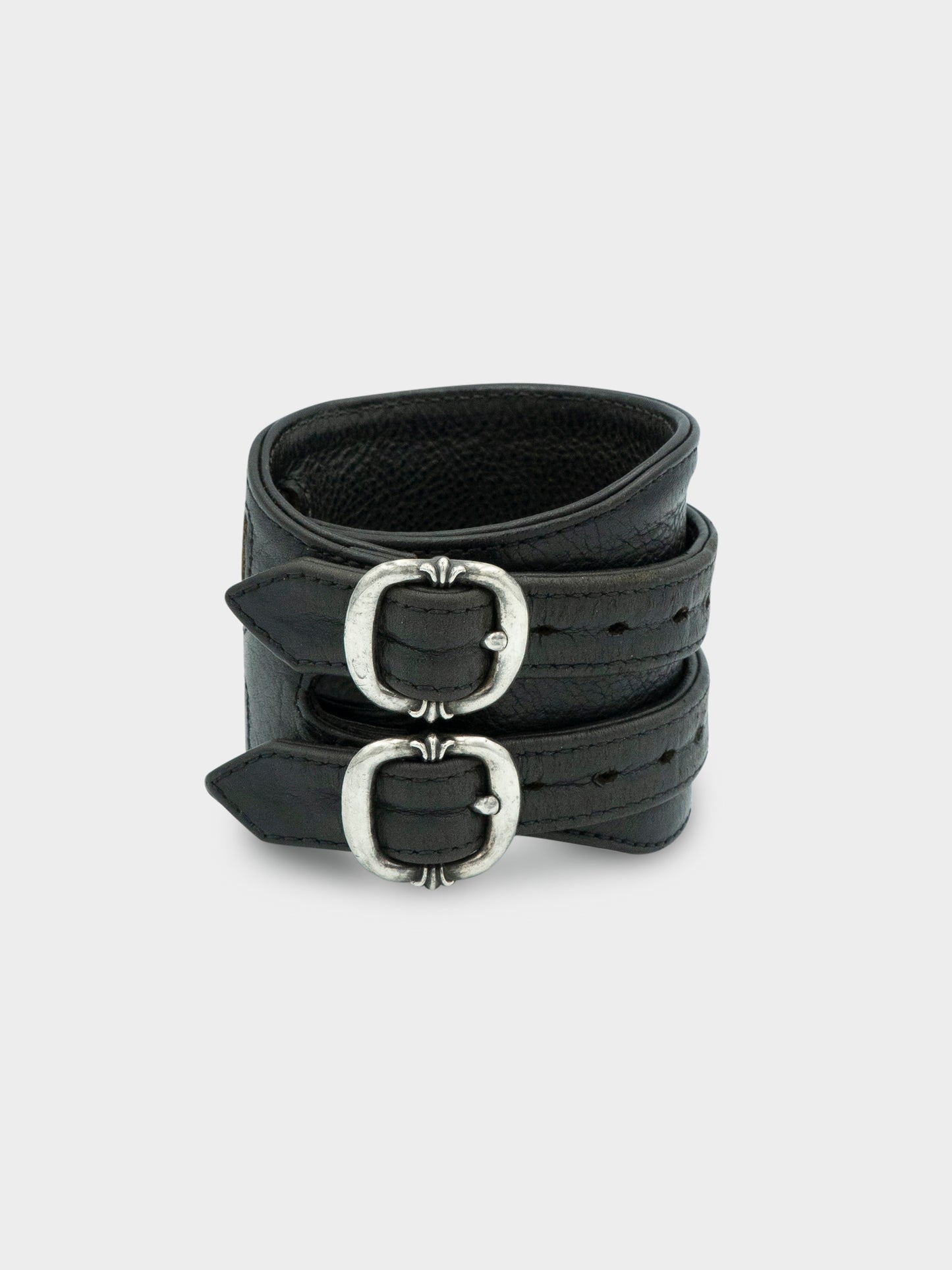 Double Gunslinger Leather Bracelet
