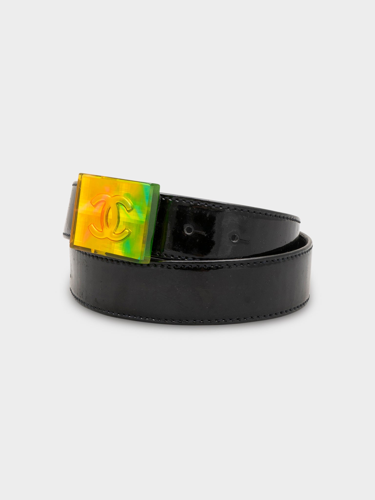 Buy Chanel Iridescent CC Logo Belt Online at Groupie