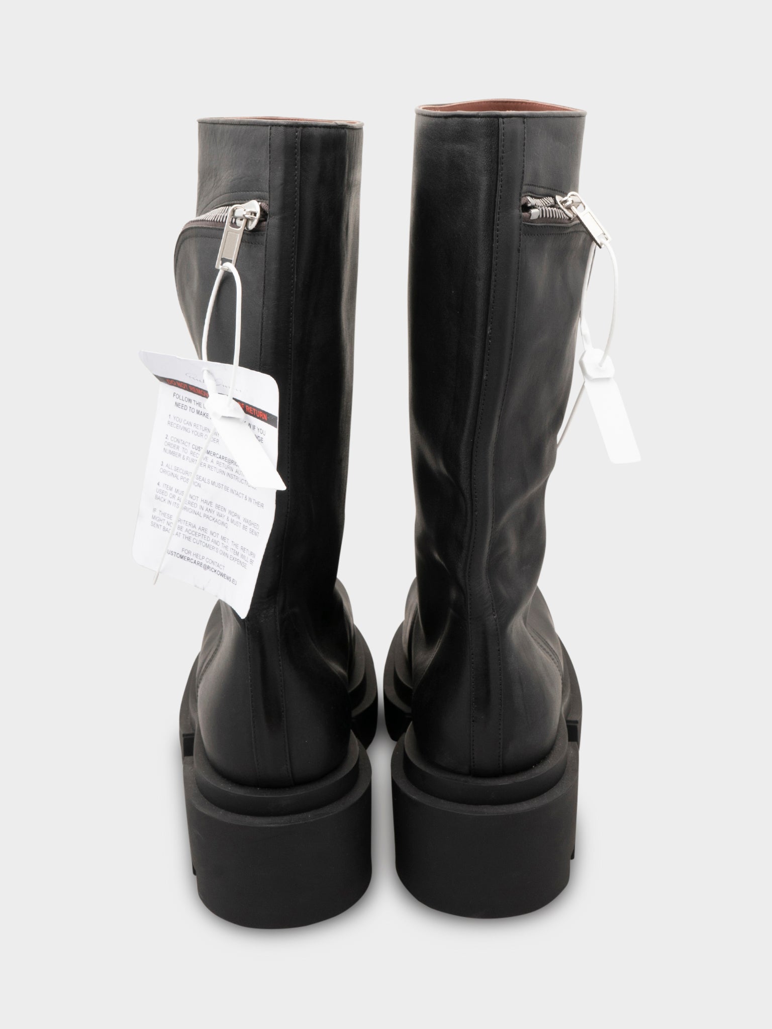Buy Rick Owens Bauhaus Bogun Leather Boots Online at Groupie