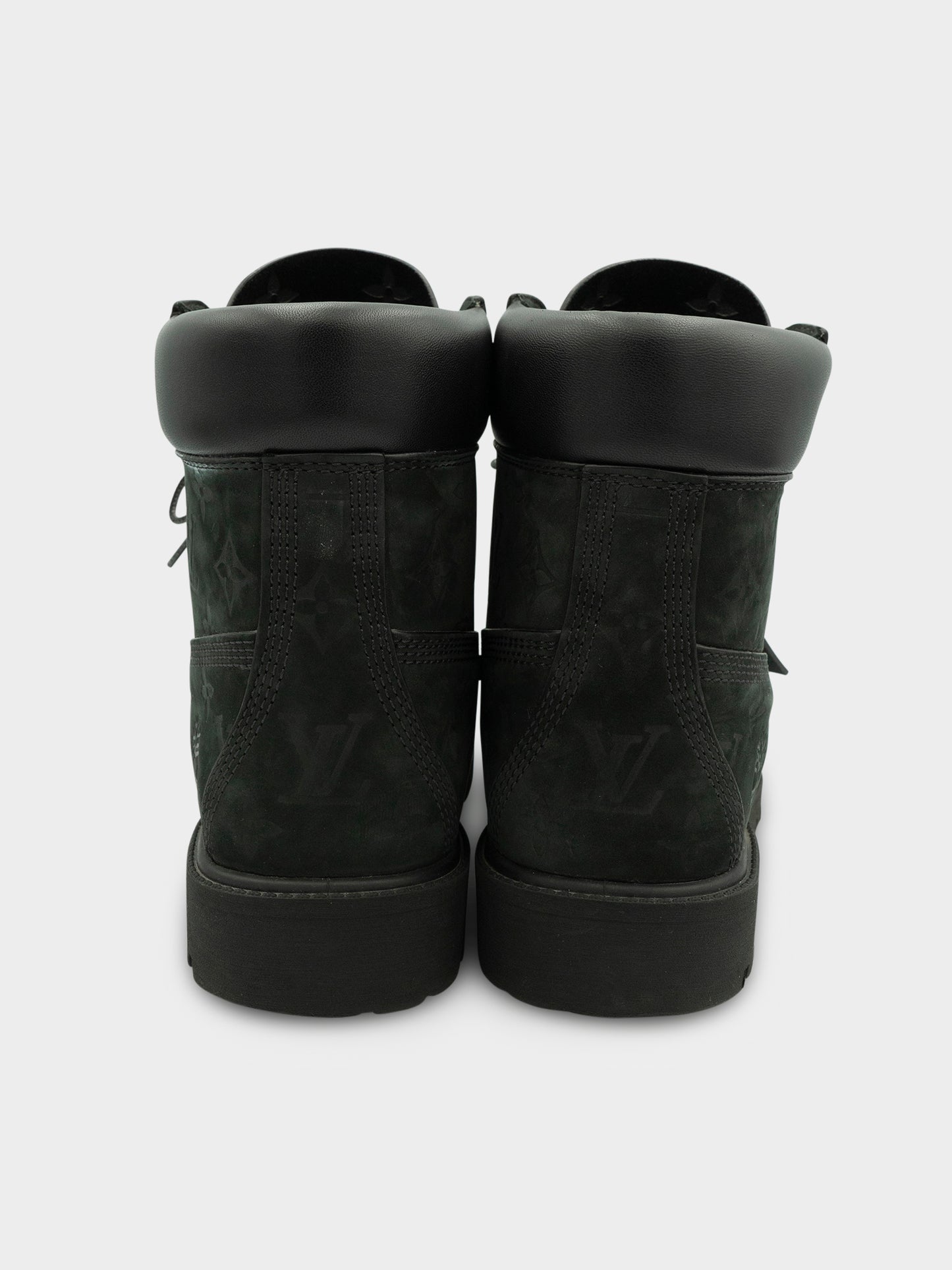 Black Monogram Timberlands