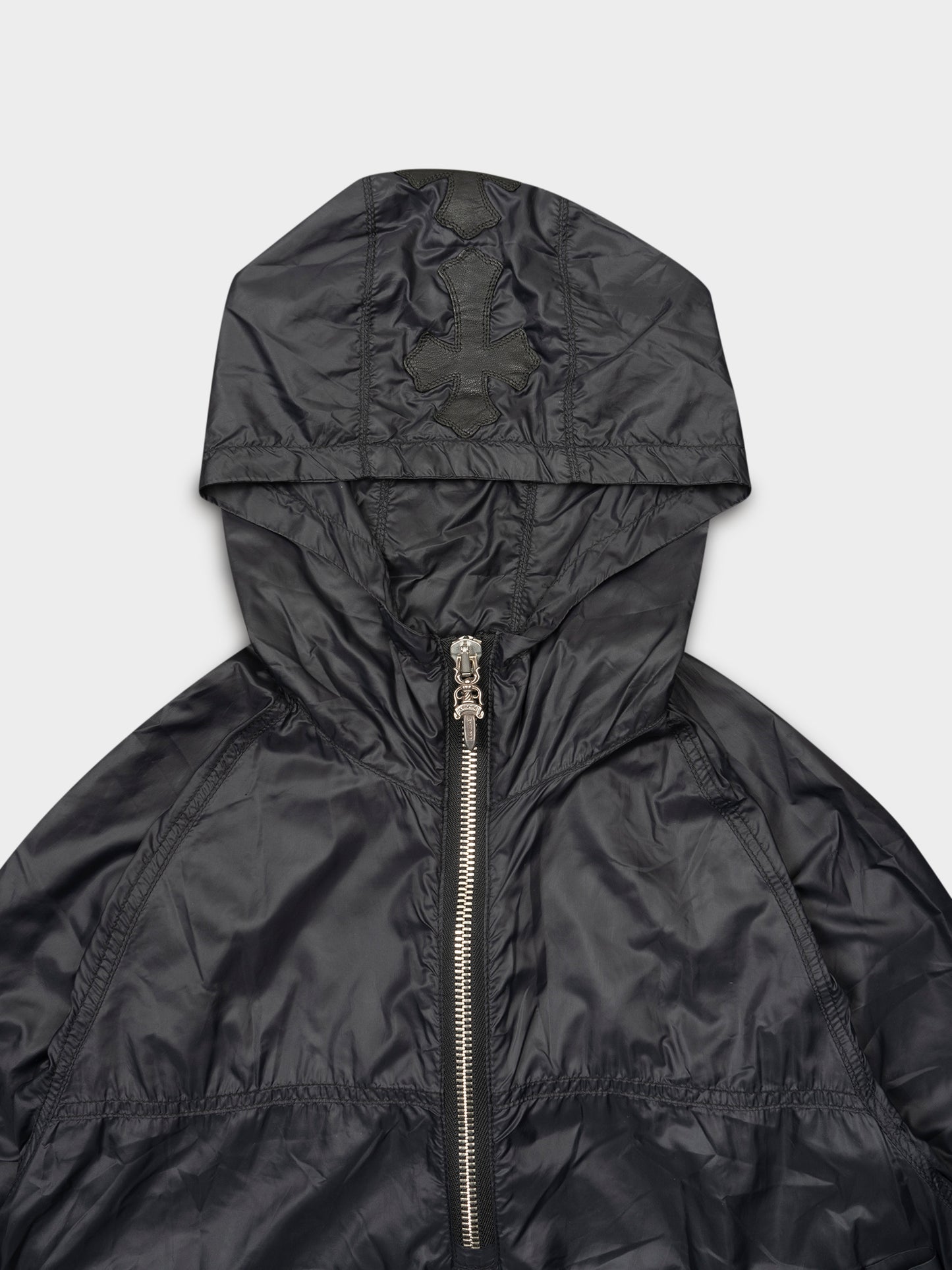 1/2 Zip Patched Hooded Windbreaker