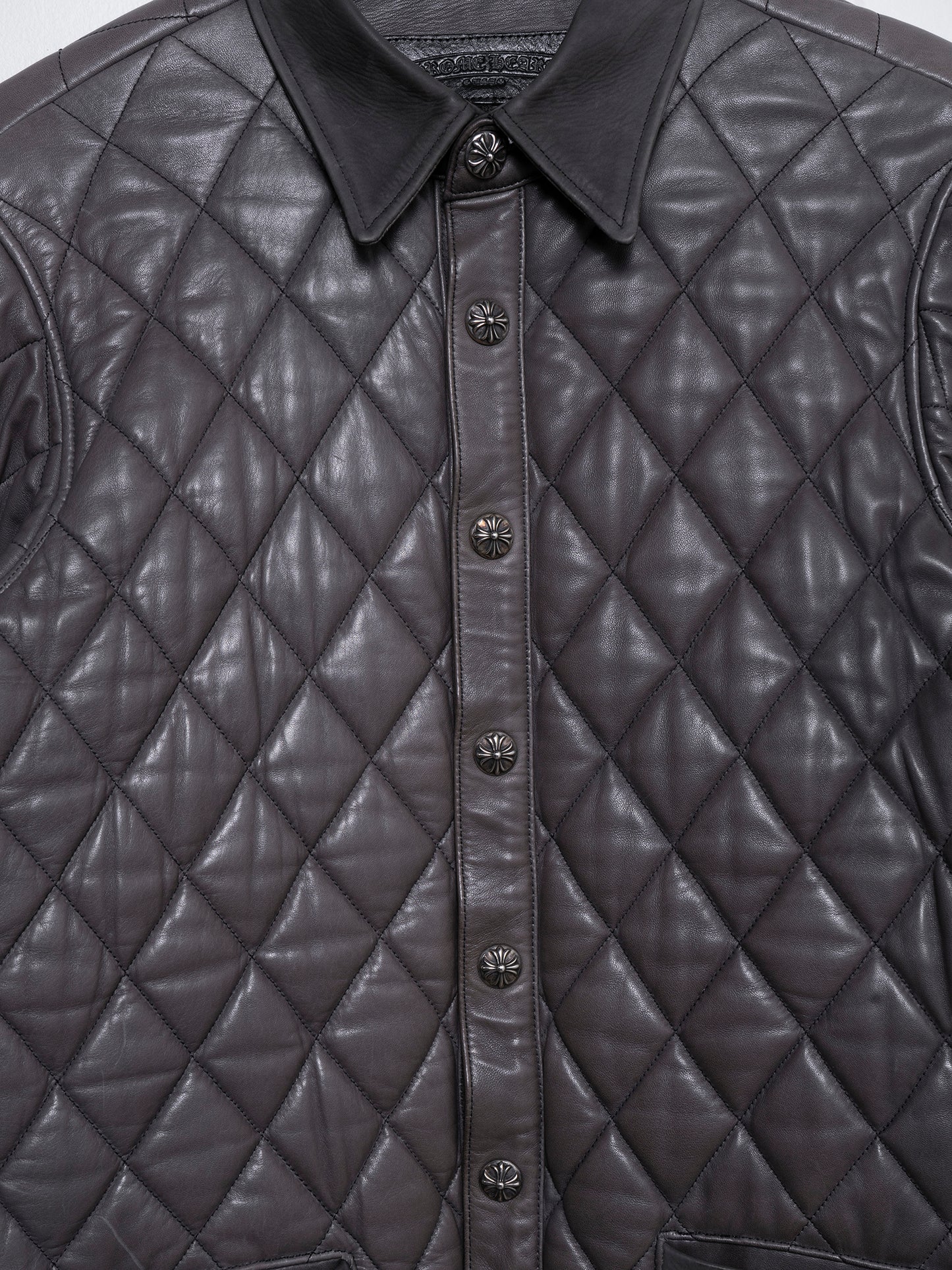 Quilted Leather Puffer Jacket