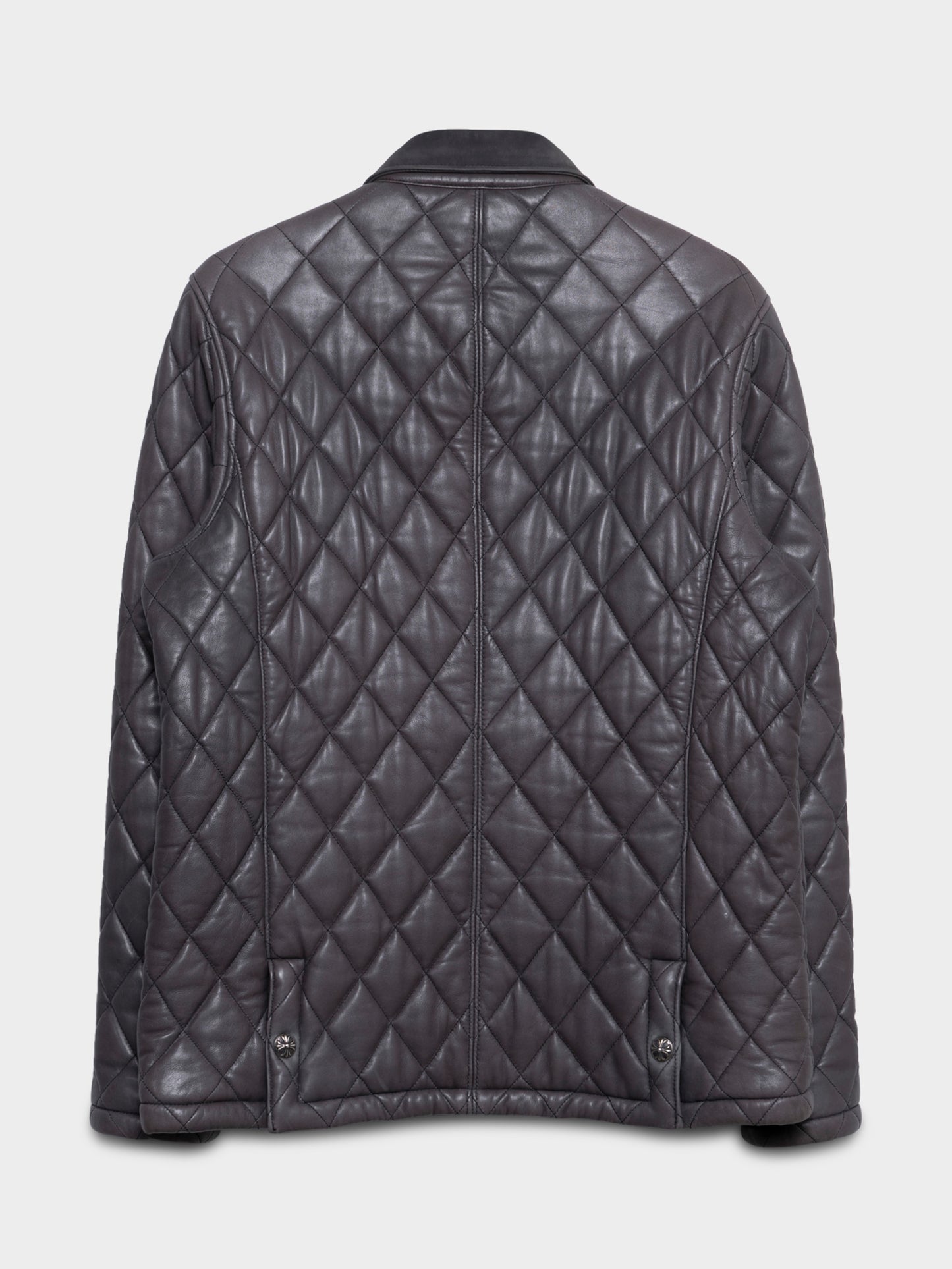 Quilted Leather Puffer Jacket