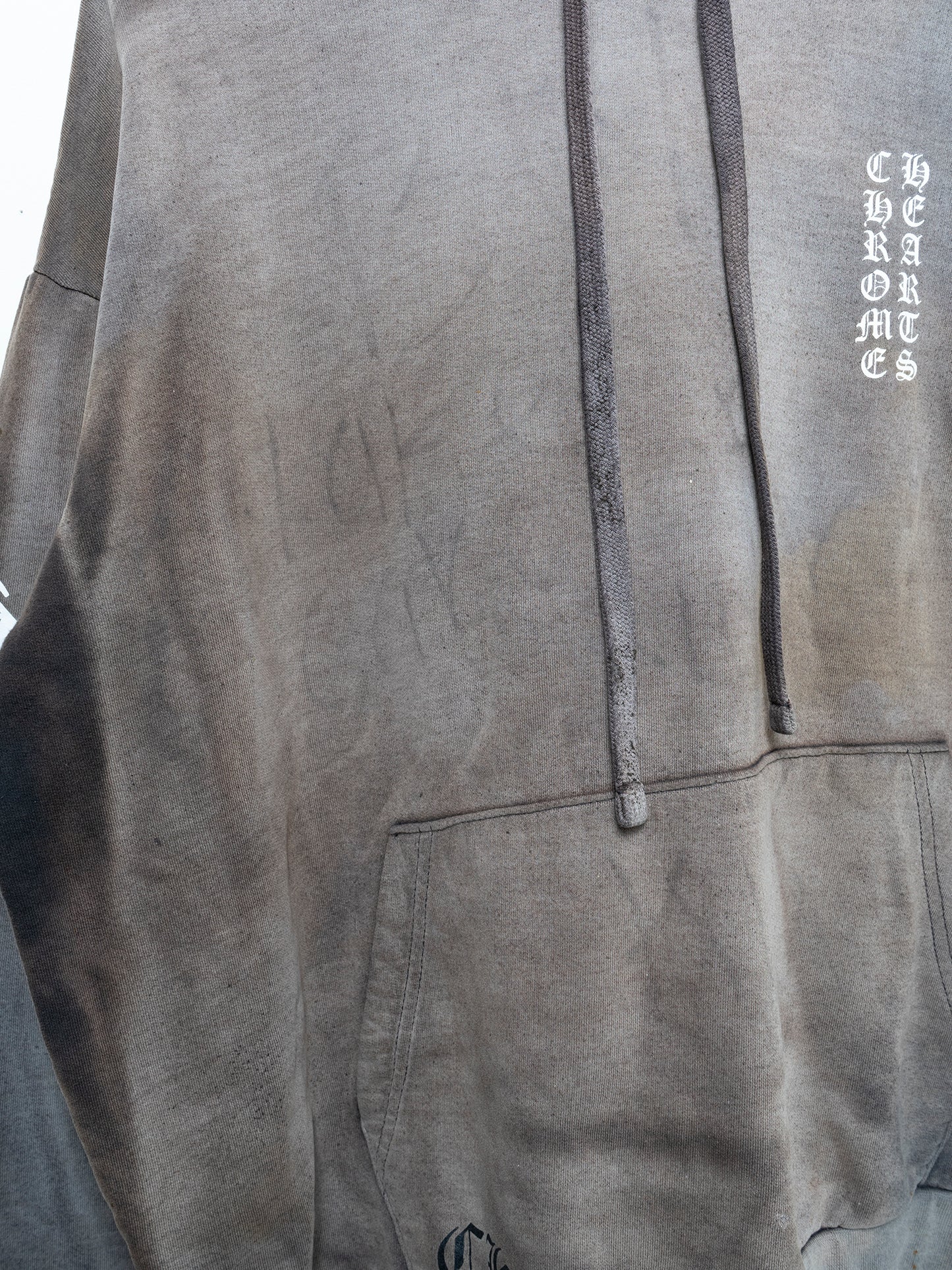 Thrashed Vertical Logo Hoodie