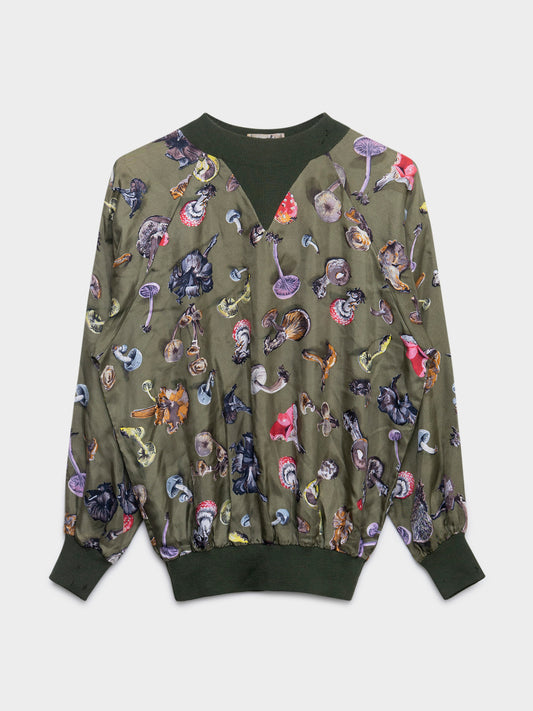 Silk Mushrooms Crewneck Sweater