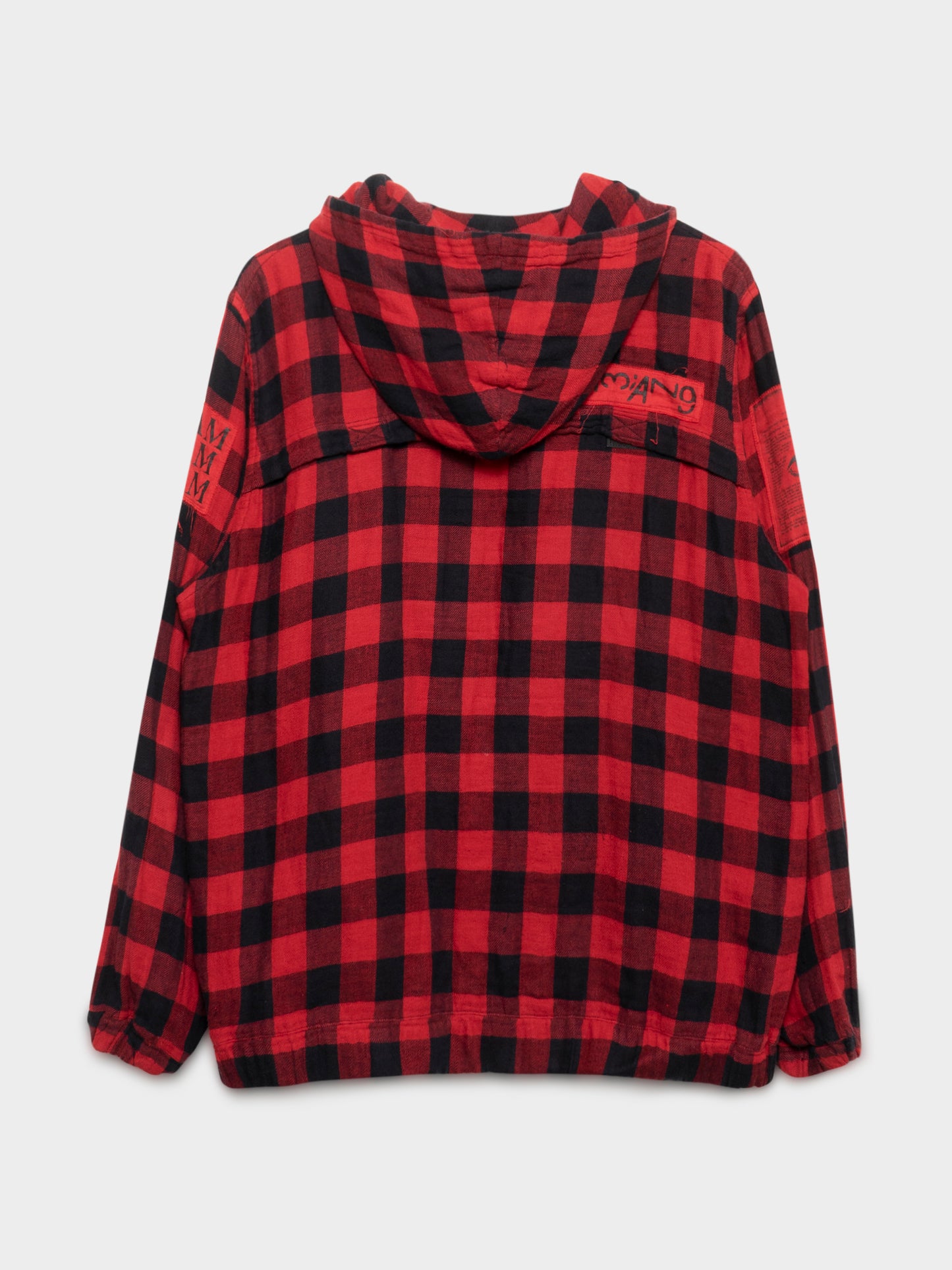 'T' Zamiang Plaid Patch Hoodie
