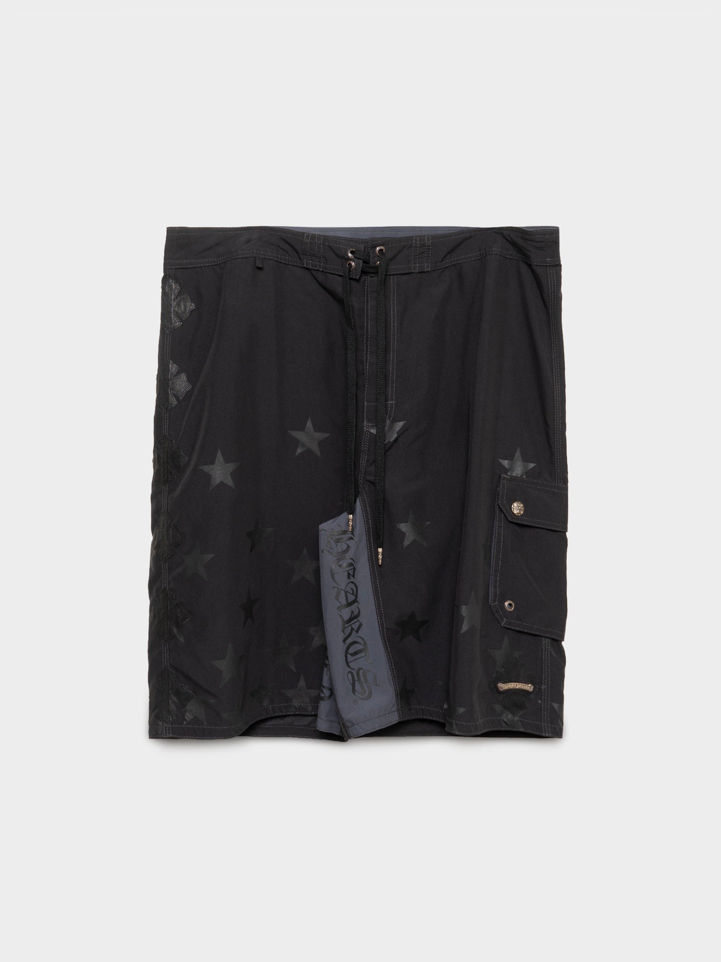 Patched Swim Trunks