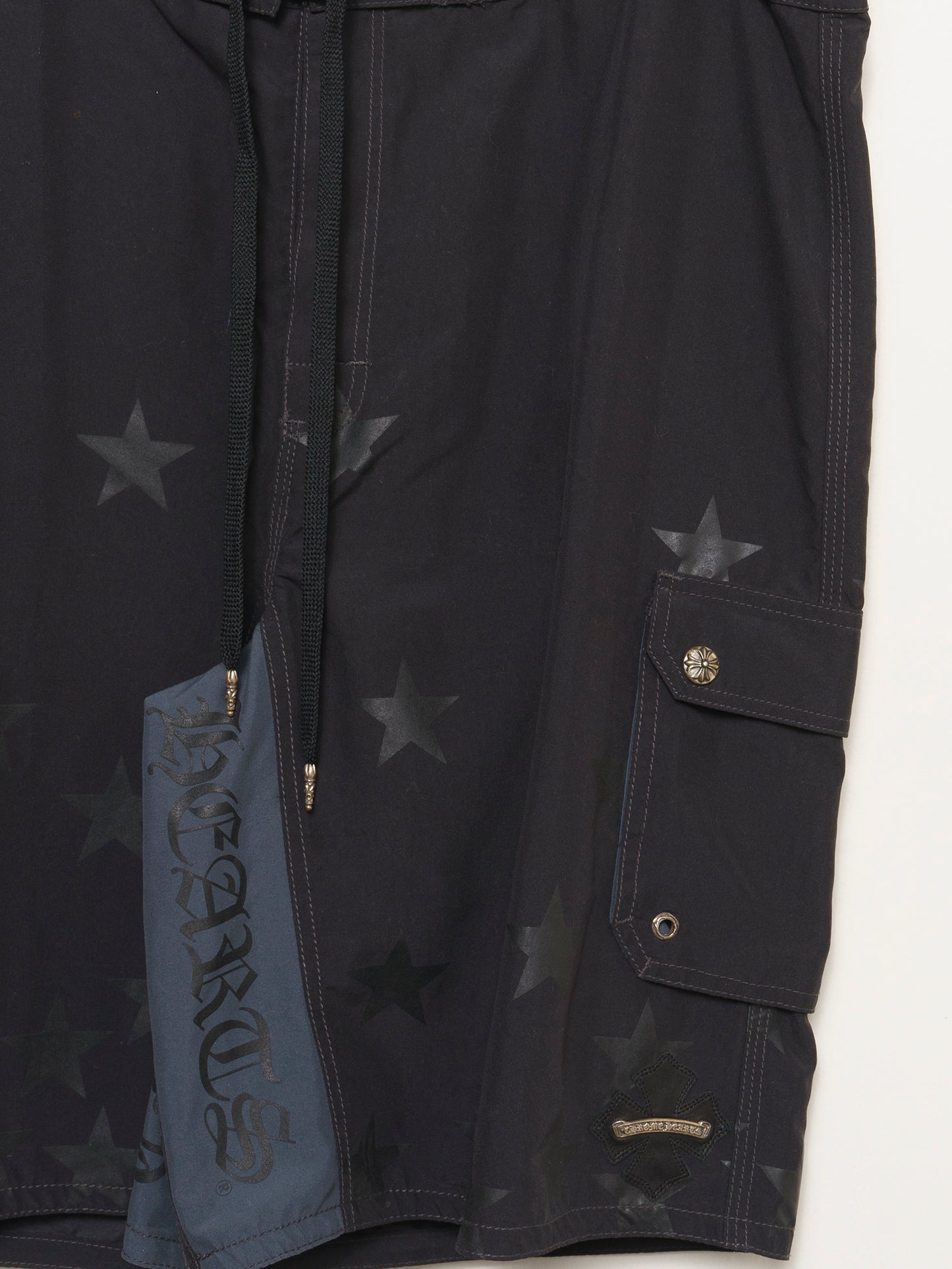 Patched Swim Trunks