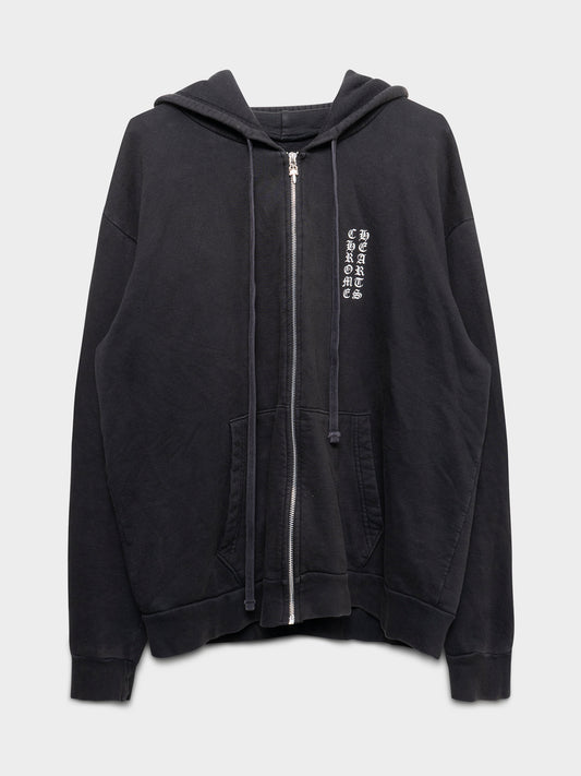 Vertical Scroll Logo Zip-Up Hoodie