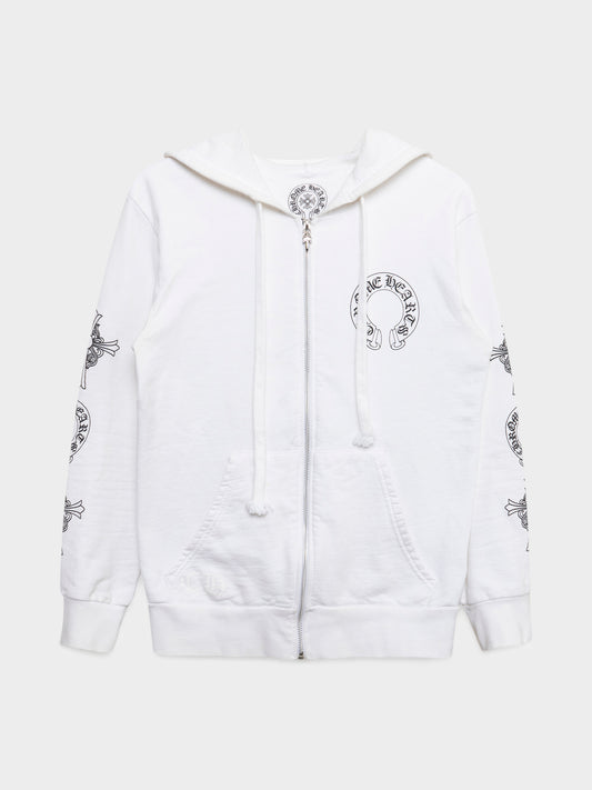 Multi Logo T-Bar Zip-Up Hoodie