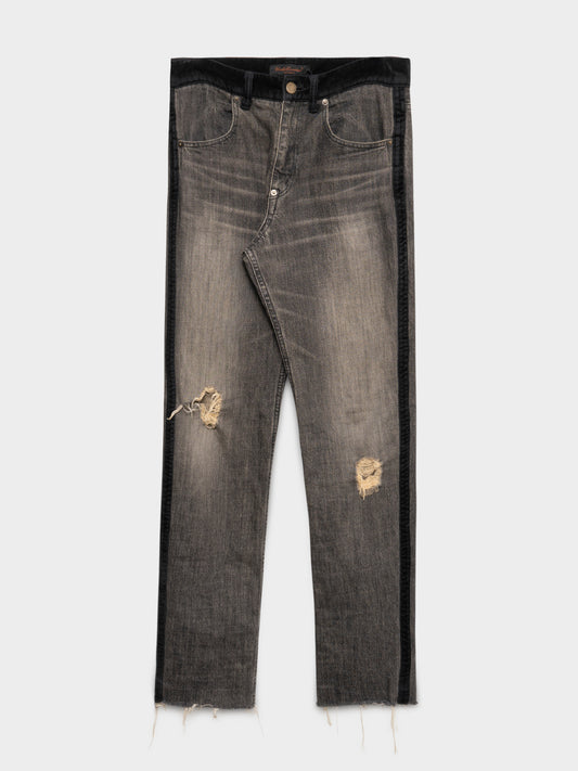'Witch’s Cell Division' Velour Trim Jeans