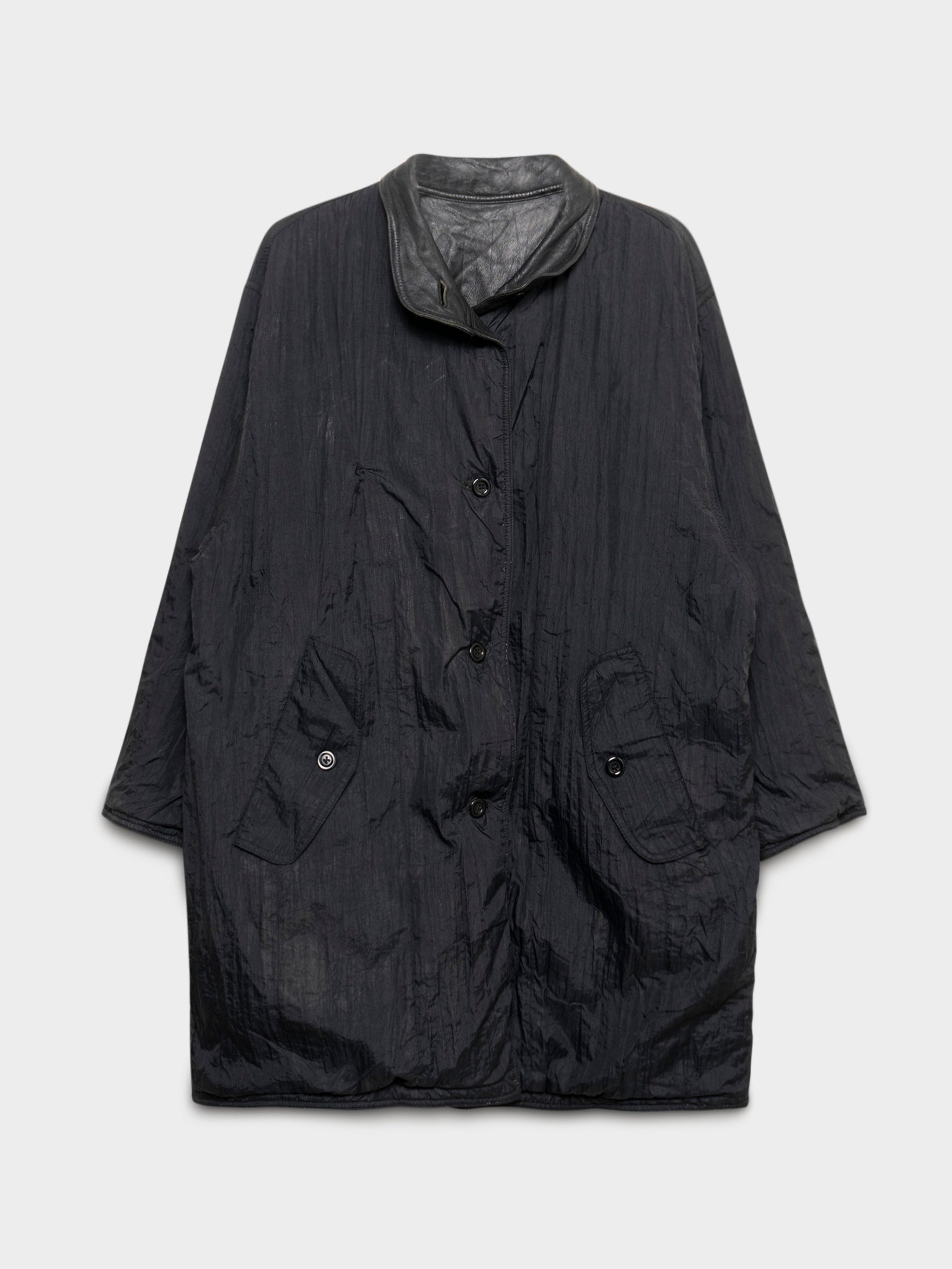 Buy Issey Miyake Sport Leather Reversible Parka Online at Groupie