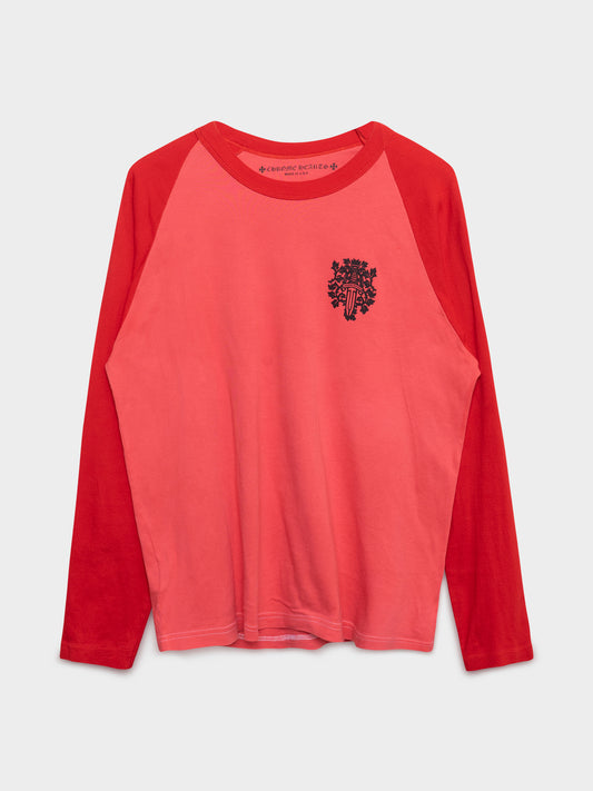 Red Dagger Longsleeve Baseball Shirt